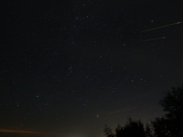 Three Perseid Meteors