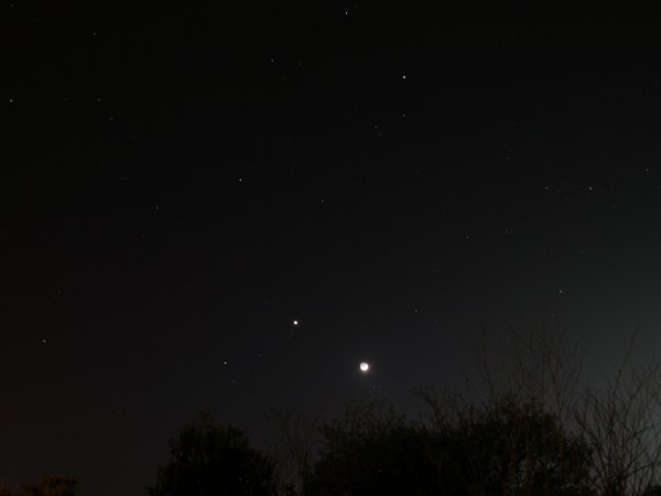 Venus, the Moon, and the Pleiades