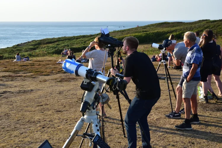 Telescopes on the Pleinmont Headland