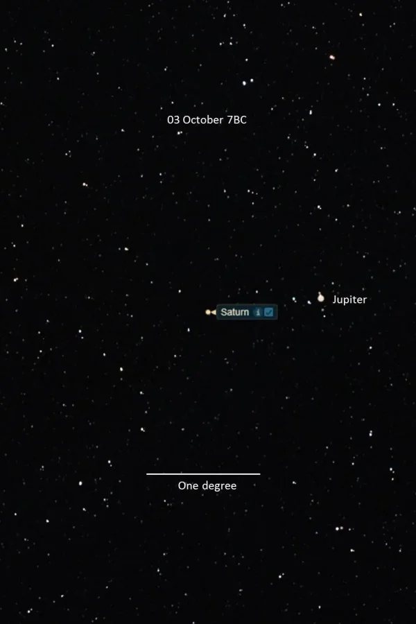 Jupiter and Saturn on 3rd of October