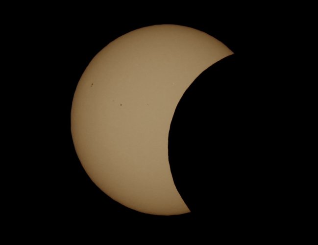 Eclipse progress after a few minutes