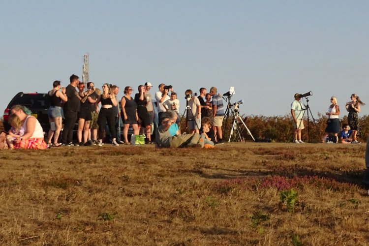 Members and visitors on the Pleinmont Headland
