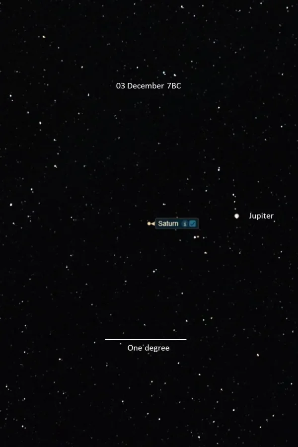 Jupiter and Saturn on 3rd of December