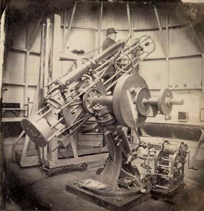 Figure 5 - Warren De La Rue with his 13-inch reflecting telescope