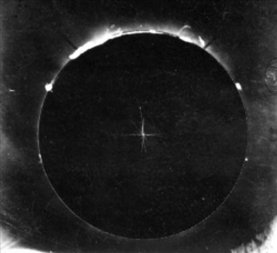 Figure 6 - Solar eclipse 18th July 1860 from Rivabellosa, Spain taken by Warren De La Rue