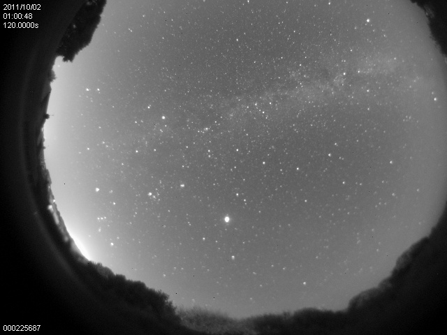 A typical clear-sky image taken at midnight UT